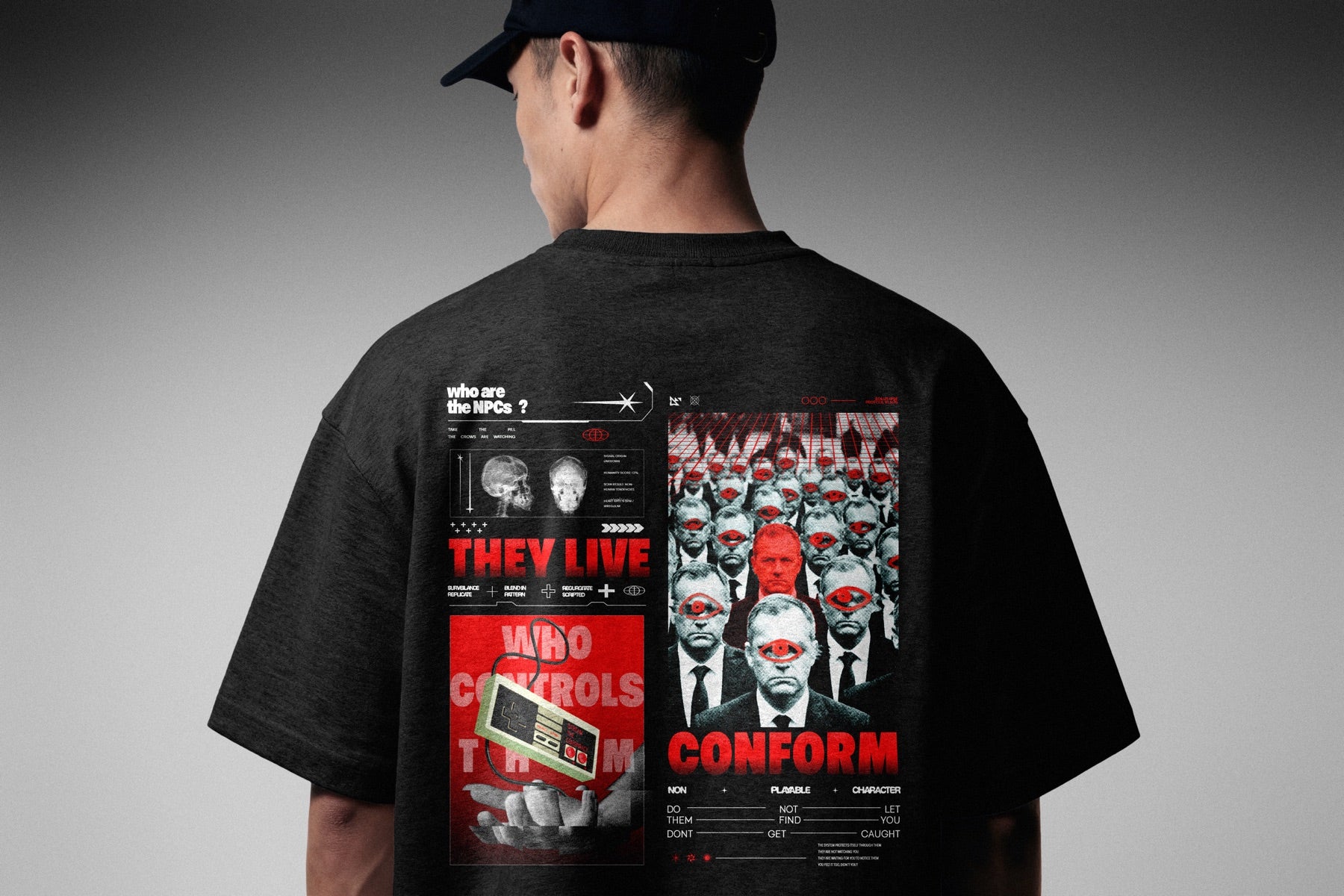 STC hoodie — "They Live" NPCs back print